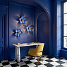 Werns - Wand Lamp Flower Blauw 31x33cm Werns - Wand Lamp Flower Blauw 31x33cm