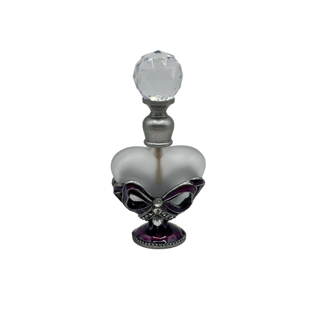 Melting Pot - Parfumflesje Hartje Strik Paars Glas 4x8cm Melting Pot - Parfumflesje Hartje Strik Paars Glas 4x8cm