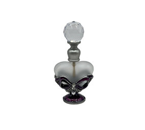 Melting Pot - Parfumflesje Hartje Strik Paars Glas 4x8cm Melting Pot - Parfumflesje Hartje Strik Paars Glas 4x8cm