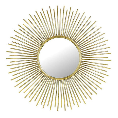 Melting Pot - Spiegel Rond Zon Goud Metaal 76x76cm