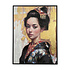 Schilderij Geisha Left Goud Folie Canvas 60x80cm Zwarte Lijst Schilderij Geisha Left Goud Folie Canvas 60x80cm Zwarte Lijst