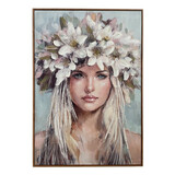 Melting Pot - Schilderij Girl Flower Hat Canvas 70x100cm Houten Lijst Melting Pot - Schilderij Girl Flower Hat Canvas 70x100cm Houten Lijst
