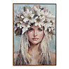 Melting Pot - Schilderij Girl Flower Hat Canvas 70x100cm Houten Lijst Melting Pot - Schilderij Girl Flower Hat Canvas 70x100cm Houten Lijst