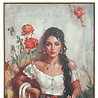 Melting Pot - Schilderij Girl with Handbag Canvas 80x120cm Houten Lijst Melting Pot - Schilderij Girl with Handbag Canvas 80x120cm Houten Lijst