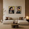 Melting Pot - Schilderij Geisha Left Goud Folie Canvas 60x80cm Zwarte Lijst Melting Pot - Schilderij Geisha Left Goud Folie Canvas 60x80cm Zwarte Lijst