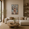 Melting Pot - Schilderij Girl Flower Hat Canvas 70x100cm Houten Lijst Melting Pot - Schilderij Girl Flower Hat Canvas 70x100cm Houten Lijst