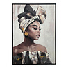 Melting Pot - Schilderij African Woman Right Canvas 70x100cm Zwarte Lijst Melting Pot - Schilderij African Woman Right Canvas 70x100cm Zwarte Lijst