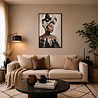 Melting Pot - Schilderij African Woman Right Canvas 70x100cm Zwarte Lijst Melting Pot - Schilderij African Woman Right Canvas 70x100cm Zwarte Lijst