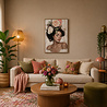 Melting Pot - Schilderij Flowered Hairdress Right Canvas 70x100cm Houten Lijst Melting Pot - Schilderij Flowered Hairdress Right Canvas 70x100cm Houten Lijst