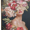Melting Pot - Schilderij Lady Butterfly Right Canvas 70x140cm Houten Lijst Melting Pot - Schilderij Lady Butterfly Right Canvas 70x140cm Houten Lijst