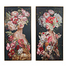 Melting Pot - Schilderij Lady Butterfly Right Canvas 70x140cm Houten Lijst Melting Pot - Schilderij Lady Butterfly Right Canvas 70x140cm Houten Lijst