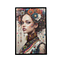 Schilderij Woman Diamonds Left Canvas 40x60cm Zwarte Lijst