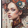 Melting Pot - Schilderij Woman Diamonds Left Canvas 40x60cm Zwarte Lijst Melting Pot - Schilderij Woman Diamonds Left Canvas 40x60cm Zwarte Lijst