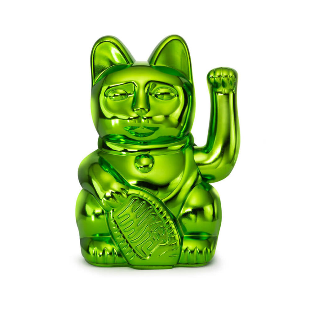 Donkey - Lucky Cat Shiny Green Metallic 10x15cm Donkey - Lucky Cat Shiny Green Metallic 10x15cm