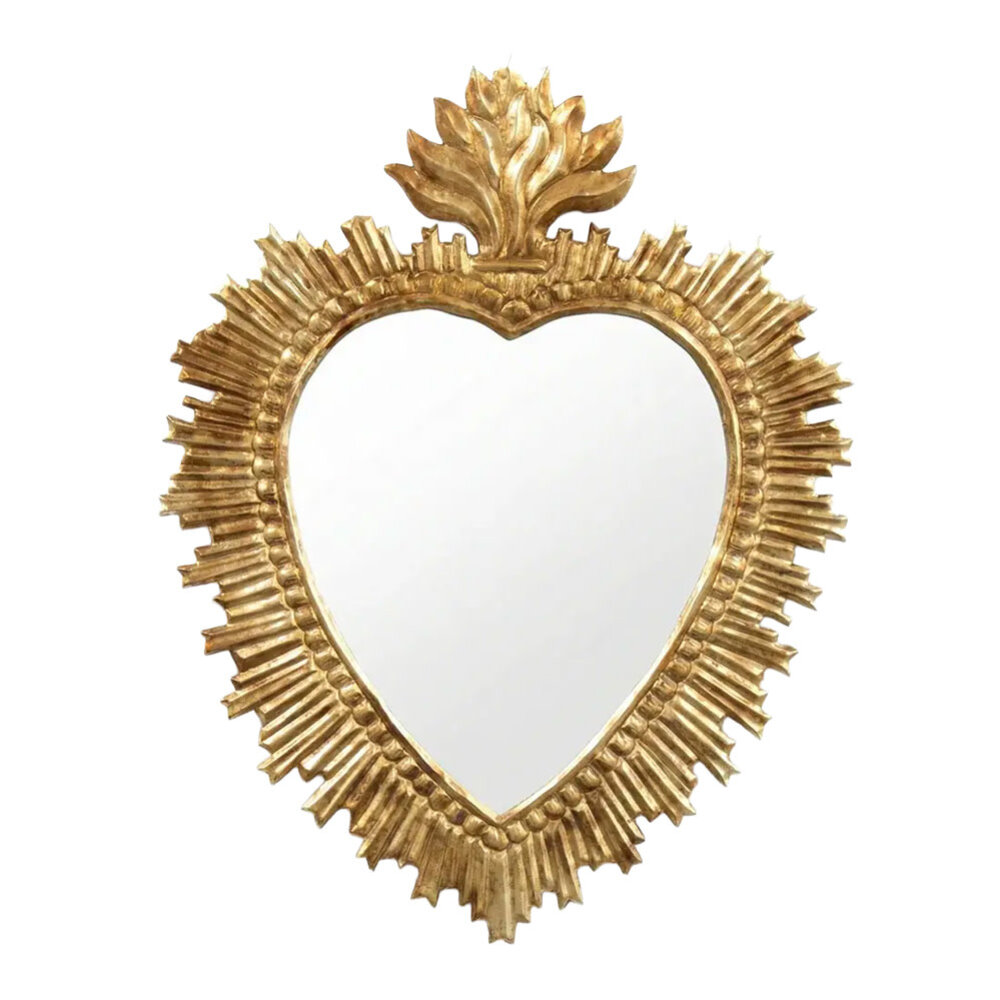 Melting Pot - Spiegel Hart Lotus Spikes Antiek Goud 31x40cm Melting Pot - Spiegel Hart Lotus Spikes Antiek Goud 31x40cm