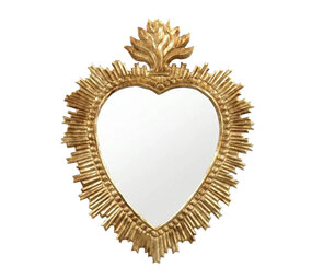 Melting Pot - Spiegel Hart Lotus Spikes Antiek Goud 31x40cm Melting Pot - Spiegel Hart Lotus Spikes Antiek Goud 31x40cm