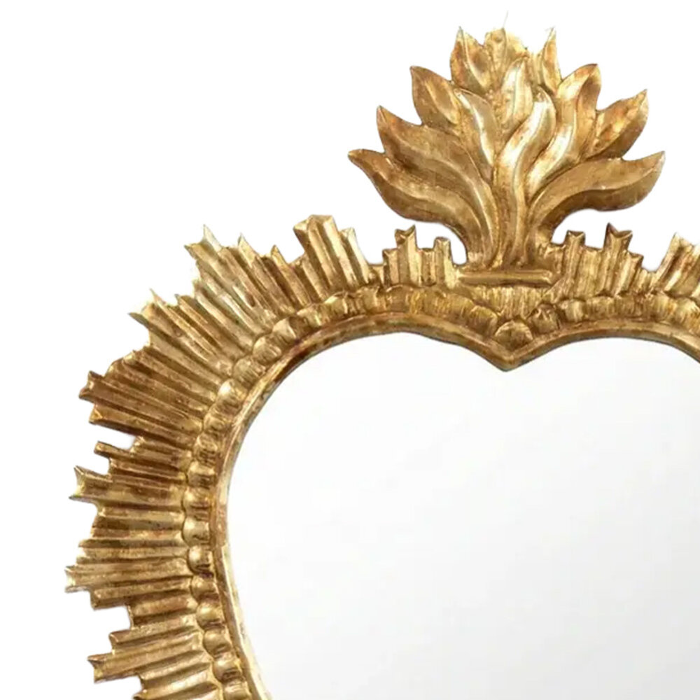 Melting Pot - Spiegel Hart Lotus Spikes Antiek Goud 31x40cm Melting Pot - Spiegel Hart Lotus Spikes Antiek Goud 31x40cm