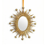 Melting Pot - Spiegeltje Ovaal Flames Stars Antiek Goud 20x25cm