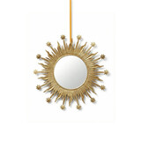 Melting Pot - Spiegeltje Rond Flames Stars Antiek Goud 15x15cm