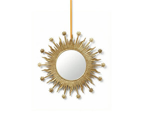 Melting Pot - Spiegeltje Rond Flames Stars Antiek Goud 15x15cm Melting Pot - Spiegeltje Rond Flames Stars Antiek Goud 15x15cm