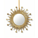 Melting Pot - Spiegeltje Rond Flames Stars Antiek Goud 25x25cm