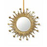 Melting Pot - Spiegeltje Rond Flames Stars Antiek Goud 25x25cm