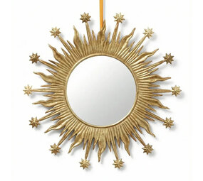 Melting Pot - Spiegel Rond Flames Stars Antiek Goud 40x40cm Melting Pot - Spiegel Rond Flames Stars Antiek Goud 40x40cm