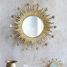 Melting Pot - Spiegel Rond Flames Stars Antiek Goud 40x40cm Melting Pot - Spiegel Rond Flames Stars Antiek Goud 40x40cm