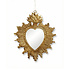 Spiegeltje Hart Lotus Spikes Antiek Goud 20x25cm Spiegeltje Hart Lotus Spikes Antiek Goud 20x25cm
