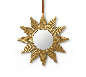 Melting Pot - Spiegeltje Rond Ster Antiek Goud Messing 25x25cm Melting Pot - Spiegeltje Rond Ster Antiek Goud Messing 25x25cm