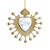 Melting Pot - Spiegeltje Hart Flame Stars Antiek Goud 24x24cm