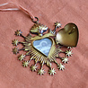 Melting Pot - Fotolijstje Mini Hartje Sterren Antiek Goud 10x10cm - foto 3x3cm Melting Pot - Fotolijstje Mini Hartje Sterren Antiek Goud 10x10cm - foto 3x3cm