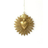 Melting Pot - Wand Ornament Mini Stralend Hart Antiek Goud 11x12cm