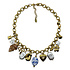 Ketting Summer Schakels met Bedels Verguld RVS 45cm