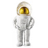 Beeld Astronaut Sneeuwbol Wit Goud 16x30cm