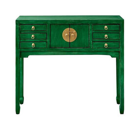 Melting Pot - Dressoir & Ladekast Dynasty Vintage Groen Hout 100x87x26cm Melting Pot - Dressoir & Ladekast Dynasty Vintage Groen Hout 100x87x26cm