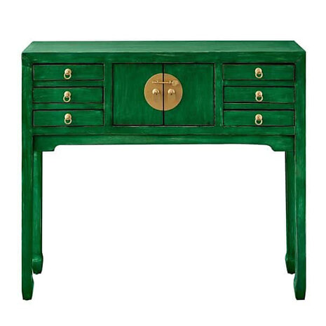 Melting Pot - Dressoir & Ladekast Dynasty Vintage Groen Hout 100x87x26cm Melting Pot - Dressoir & Ladekast Dynasty Vintage Groen Hout 100x87x26cm