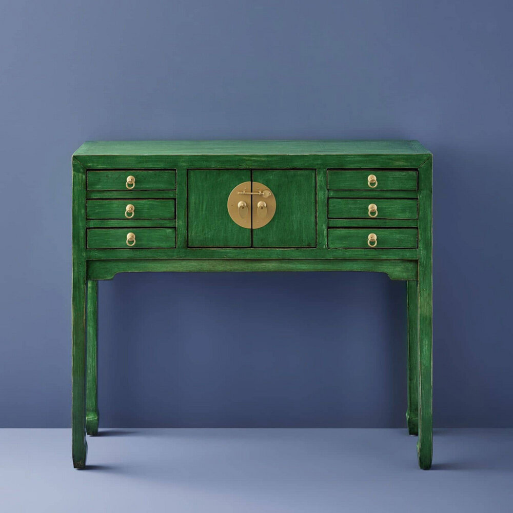 Melting Pot - Dressoir & Ladekast Dynasty Vintage Groen Hout 100x87x26cm Melting Pot - Dressoir & Ladekast Dynasty Vintage Groen Hout 100x87x26cm