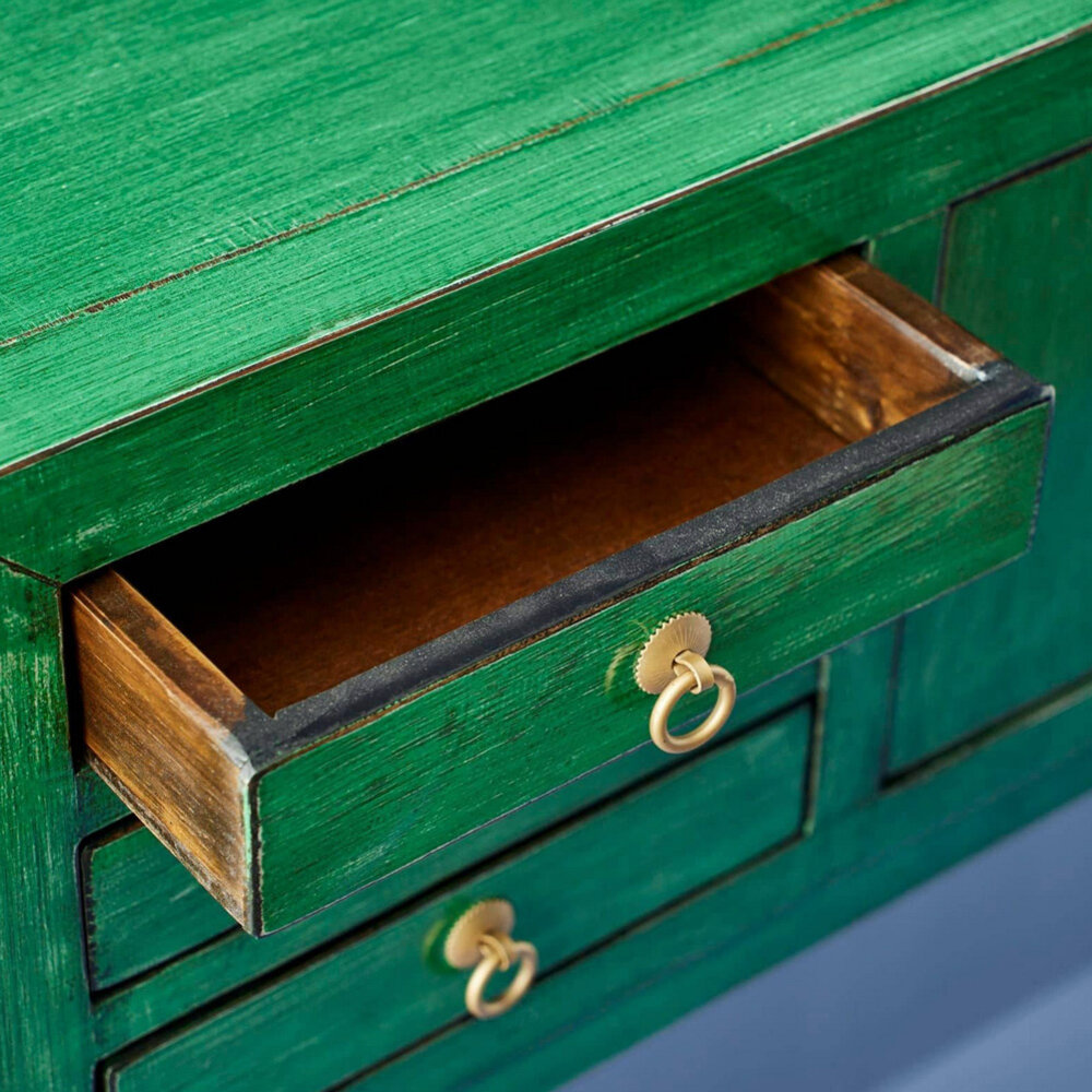 Melting Pot - Dressoir & Ladekast Dynasty Vintage Groen Hout 100x87x26cm Melting Pot - Dressoir & Ladekast Dynasty Vintage Groen Hout 100x87x26cm