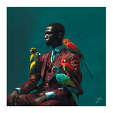 Werns - Schilderij The Parrots of Percy Acryl op Canvas 100x100cm