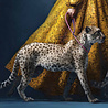 Werns - Schilderij The Cheetah Keeper Acryl op Canvas 100x100cm