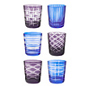 Pols Potten - Water Glazen Tumbler Cobalt Mix set van 6 Pols Potten - Water Glazen Tumbler Cobalt Mix set van 6