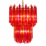 Colmore - Kroonluchter Pegels Fuchsia Oranje Glas 50x68cm