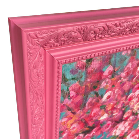 Colmore - Schilderij Henry Giraf Multicolor Acryl 80x80cm Roze Sierlijst
