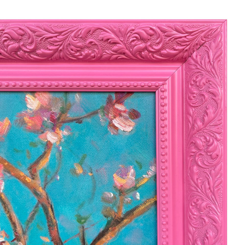 Colmore - Schilderij Henry Giraf Multicolor Acryl 80x80cm Roze Sierlijst