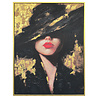 Colmore - Schilderij Paige Woman Zwart Goud Acryl 90x120cm Gouden Lijst