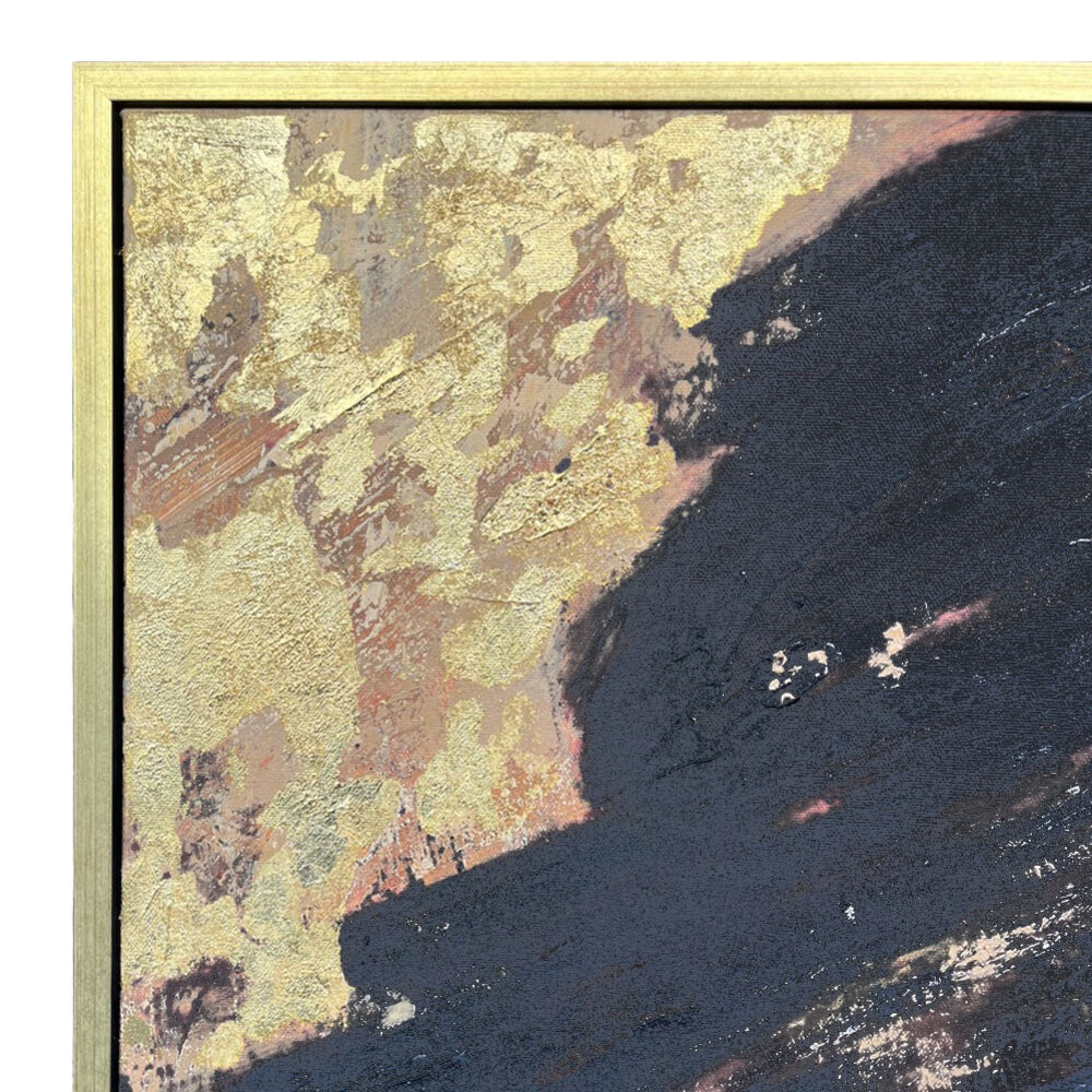 Colmore - Schilderij Paige Woman Zwart Goud Acryl 90x120cm Gouden Lijst