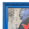 Colmore - Schilderij May Asian Woman Zwart Blauw Acryl 90x120cm Blauwe Sierlijst