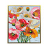 Schilderij Arianna Flowers Multicolor Acryl 60x70cm Gouden Lijst