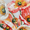 Colmore - Schilderij Arianna Flowers Multicolor Acryl 60x70cm Gouden Lijst